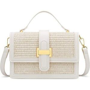 Top Handle Straw Purse For Women, Summer Straw Crossbody Bag, Handbag Shoulder